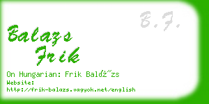 balazs frik business card